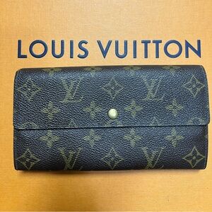 Louis Vuitton Monogram Canvas Sarah Long Wallet Authentic Code MI0983